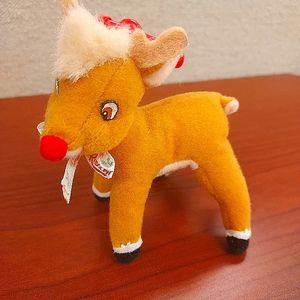 Rudolph the Red Nosed Reindeer Plush 1999 Christmas Animal Ornament Vintage
